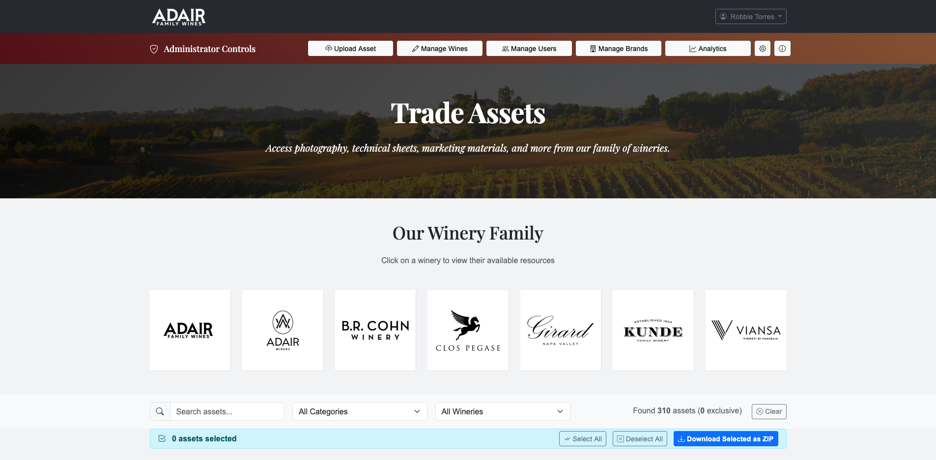 TradePourtal dashboard